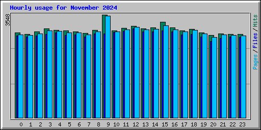 Hourly usage for November 2024