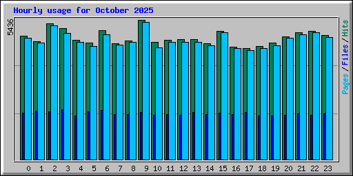 Hourly usage for October 2025