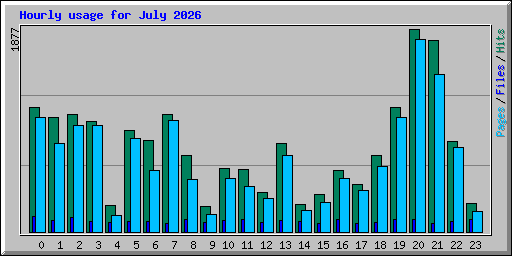 Hourly usage for July 2026